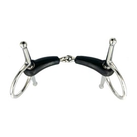 Equine Smile ES0104 Snaffle Bit Simple Broken with Rubber Stainless Steel 21 mm (11.5 cm)
