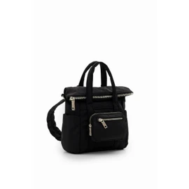 Desigual Women's BOLS_Basic Modular Voyage Accessories Nylon Across Body Bag, Black, black