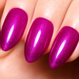 Imtiti Pearl Gel Nail Polish,0.5 Fl Oz Wine Red Glitter Drawing Gel Polish Shell Thread Shimmer Mermaid Nail Gel Polish Soak Off UV LED for Home DIY Nail Art Manicure Salon