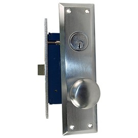 Em-D-Kay (Like Marks 91A/26D) 510026AR Satin Chrome 26D Right Hand Heavy Duty Mortise Entry Lockset Surface Mounted Screw-on Knobs Lock Set