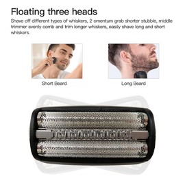 lingsee 30B Replacement Shaver Foil Head + Cutter Fit for B raun 7000 4000 Series 195S, 197S, 199S, 195, 19799199 400 FIX400