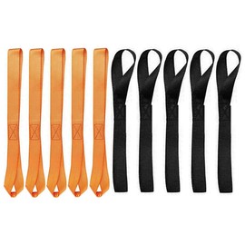 Wanfoou Pack of 10 Soft Loops, Lashing Straps, Automatic Tie Down Straps, Loop, Extremely Durable, Lashing Straps for Attaching Bikes in Trailer and Motorcycle Transport