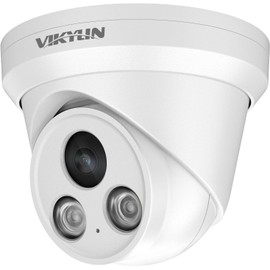 VIKYLIN 5MP Turret POE Camera, 5MP@30fps Outdoor IP Camera with Mic/Audio, AI Human/Vehicle Detection,98ft IR,IP67 5-Megapixel Security Surveillance Cameras