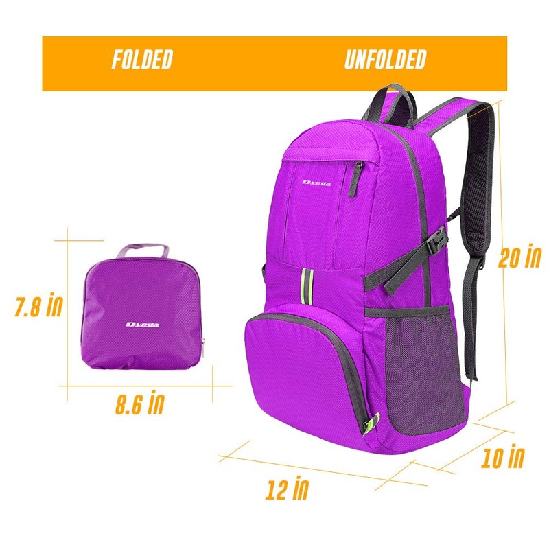 Dveda - Mochila ligera plegable de 35 l, impermeable, duradera,