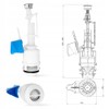 Toilet flush valve, drain valve, flush fitting, lifting bell for