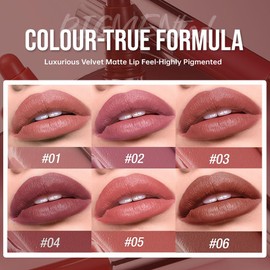 KXmzeG Matte Brown Lipstick Crayon Lip Makeup – High Pigment, Non-Drying Velvet Lipstick For Women, Muted Nude Brown Lip Liner Pencil, Waterproof Long Lasting 01#