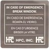 HPC EMERGENCY KEY BOX REPLACEMENT GLASS