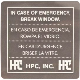 HPC EMERGENCY KEY BOX REPLACEMENT GLASS