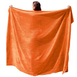 ADAMO Beach Towel I Towel XXL I Bath Towel Large I Beach Towel XXL I Large Beach Towel I Sauna Towel I Bath Towel in oversizes 155 x 220 cm or 100 x 220 cm, Size:100, Colour:515 Orange