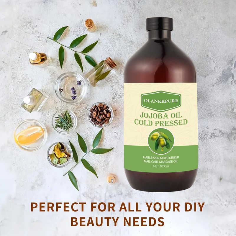 32 fl oz 100% reines Jojoba-Trägeröl – unraffiniert, hexanfrei, kaltgepresst
