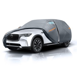 Waterproof CX-90(2023-2026) Car Cover with Breathable Vents, [2026 Upgrade] Premium Covers with Cotton Liner and Zipper Door,Sun Rain Snow Dust Uv Protection.(Gift with Towel Storage Bag)