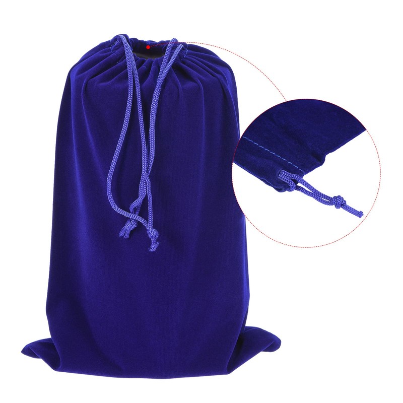 PATIKIL Microfiber Pouch 30x20cm Dark Blue 2pcs Soft Storage Drawstring
