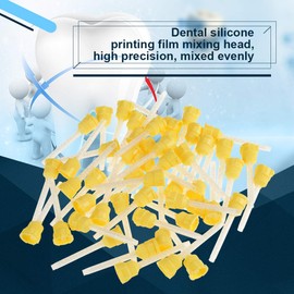 Punta de mezcla de silicona 50pcs 70mm, punta de mezcla de silicona dental desechable 4.2mm 1: 1