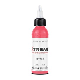 Xtreme Tattoo Ink, Versatile Medium Viscosity for Precision Tattooing, Rich Hue, Quick Healing, Acrylic-Free, Water Based, Highest Safety Standards - Ready-to-Use Tattoo Ink (Hot Pink, 2 oz)