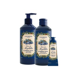 Yves Rocher Kit Corporal Arándanos Azules, Gel de Ducha, Crema Corporal y Crema de Manos, Edición Limitada de Navidad