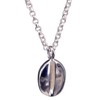 NicoWerk SKE362 Women's Silver Necklace with Coffee Bean Pendant Made