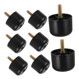 Angoily 8pcs Furniture Mat Furniture Feet Furniture Legs Screw on Table Leveler Stool Desk Legs Chairs Leg Bed Foot Legs Support Chair Leg Floor Protectors Adjustable Bed Leg Black Plastic