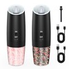 YANJDKLA Rechargeable Gravity Electric Salt and Pepper Grinder Set with