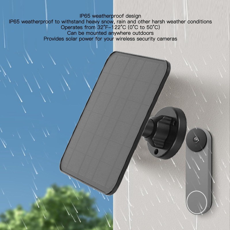 Solar Panel for Security Camera, 12W 6V Portable Solar Charger