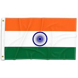 Flag of India 3x5FT Double Stitched Polyester Flag with 2 Gronments