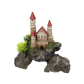 Nobby Aqua Ornaments Castle with Plants, 15.5 x 8 x 15.5 cm, Pack of 1
