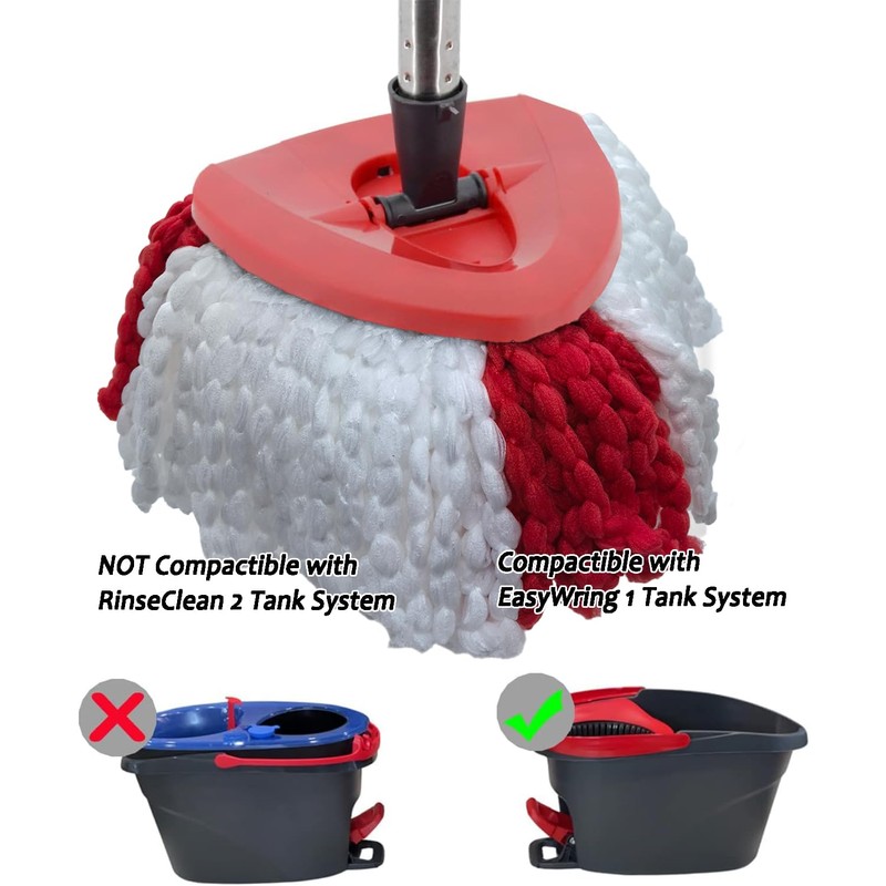 4 Pack Spin Mop Replacement Heads Microfiber Mop Refills Replace