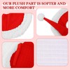 Abbylike 6 Pcs Christmas Holiday Santa Leg Wraps with Faux