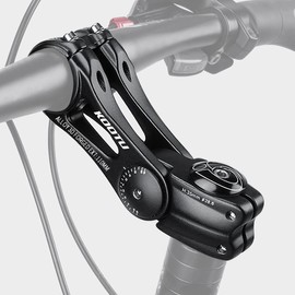 KOOTU Adjustable Bike Stem, 28.6mm / 31.8mm Bike Handlebar Extender ±85 Degree Aluminum Alloy Bicycle Stem Riser for Mountain Bike Road Bike BMX MTB(90mm)