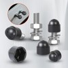 25 Cover Caps for Screws, Round Screw Covers, Black Screw
