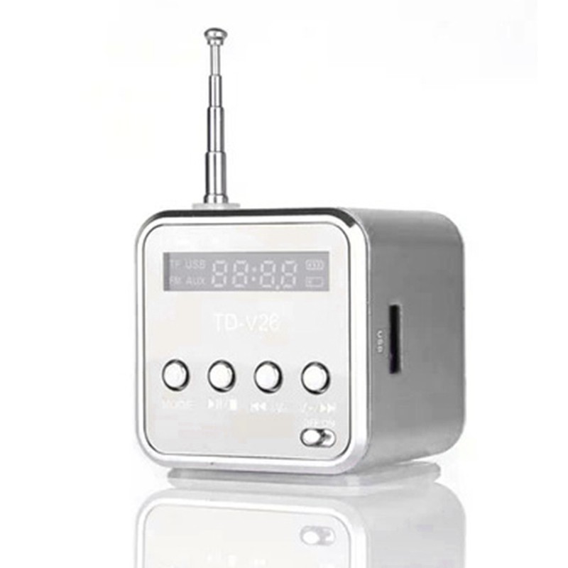 Portable TD V26 Digital Radio Speaker Mini FM Radio Receiver