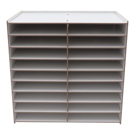 18 Slots Literature Organizer Desktop Document Mail Literature Classroom Mailbox Office Mailbox Organizer Wood Adjustable Literature Literature for Office Home School Classroom Keepers