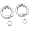 2Pcs Silver Parrot Foot Rings, Bird Leg Rings Metal Bird