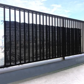 Astro 530-41 Veranda Blindfold Sheet, Black, 106.6 x 31.5 inches (270 x 80 cm), Long Size, Balcony Shade, Breathable, Sunshade, Sunshade, Light Blocking, Awning, Sunlight, Reduces Glare, Cool,