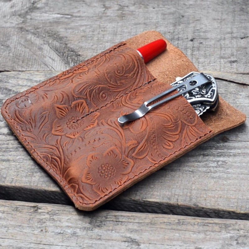 JJNUSA Leather Pocket Organizer, Pocket Slip, Pocket Knife Pouch, EDC