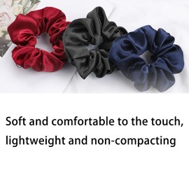 6Stück Haargummis Scrunchies für Damen,Haarbänder Mädchen,Einfarbige Elastische Dicke Bänder,Einfarbige weiche Haarbänder,Hohe Pferdeschwanzfixierung Haarbände,Für Frauen,Mädchen