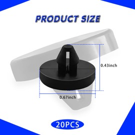 Damwot 20 PCS Brake Switch Stopper,Car Brake Pedal Stop Pad Replacement Compatible with 90541-06036,Car Brake Pedal Pad Switch Stopper