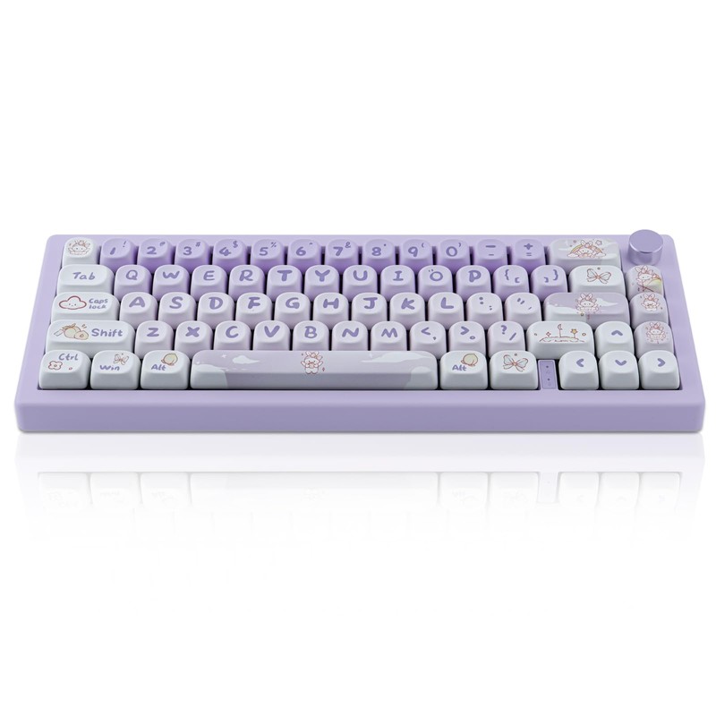 PBT Keycaps Custom Gradient Purple Keycaps Set 142 Keys Dye