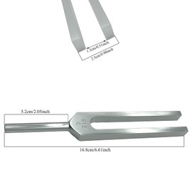 512C Hz Medical-Grade Tuning Fork with Silicone Hammer and Storage Bag, Aluminum Alloy Professional Instrument for DNA Repair Healing Tuning Forks Sound Healing Fork (512C Hz, Silver)