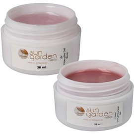 Sun Garden Nails UV Aufbaugel Fiberglas Gel rose-klar 30ml und UV Cover Gel 30ml