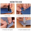 Luabue 200PCS 17MM Grommets Eyelets Tarpaulin Repair Kit Eyelet Punch