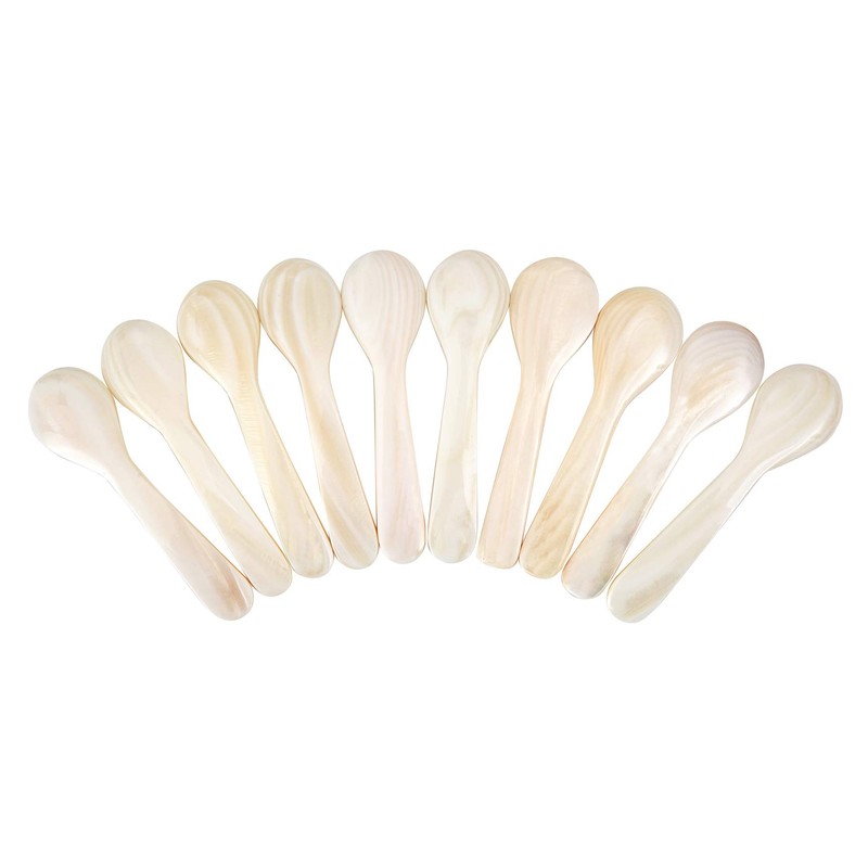 DUEBEL Set of 10 White Mother of Pearl MOP Caviar