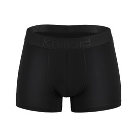 KNITLORD Men's Bamboo Viscose Boxer Underwear Black Ultra Soft and Breathable Boxer Briefs No Fly 5 Pack (X-Large)