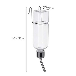 Balacoo - Botella de Agua para Animales pequeños, sin Goteo, dispensador de Agua, Fuente de hidratación por Gravedad, alimentador para Perros, Gatos, Conejos, Jaula de hámster o Perrera, tamaño S,