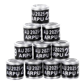 FULAIERGD 100Pcs Multicolor Aluminium Pigeon Leg Rings Dove Leg Rings Identify Bands Plastic with Training Identify Birds Foot Ring (Black)