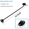 Mimhooy 300mm Long Stainless Steel Hook and Eye Latch, Cabin