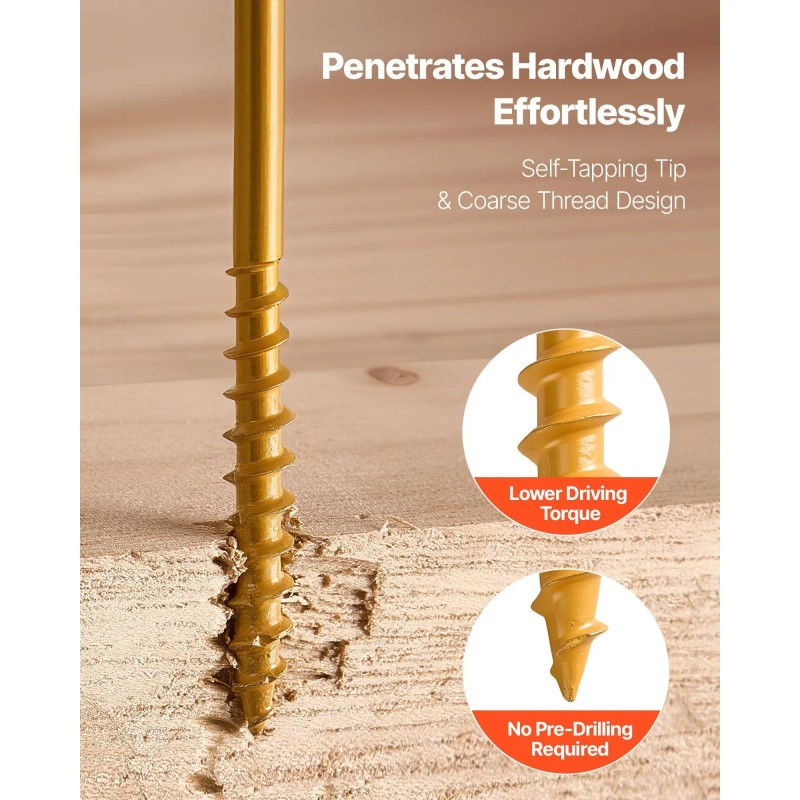 Anti Rust Steel 3 Inch Outdoor Deck Screws 350Pcs T25