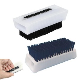 2 Pack Nail Brush Dual Surface Nail Scrubbers Fingernails Cleaning Brushes for Gardening Outdoor Work Stubborn Soil Removal Bathroom Shower Kitchen Food Prep Art Workshop Hand Washing