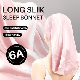 Gorro Seda Largo Dormir Mujeres Hombres Todo Tipo Cabello 100 Morera Real