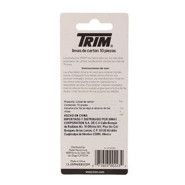 Lima de uñas Trim nail care 10 pzas