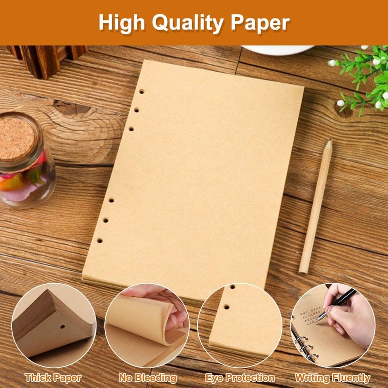Pack of 3 Refill Paper A5 Refillable, 135 Sheets A5